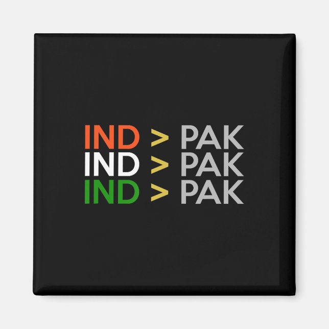 Indien Bättre Än Pakistan Indisk Cricket Tröja Magnet (Framsidan)