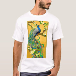 Indien Blå peacock T-shirt