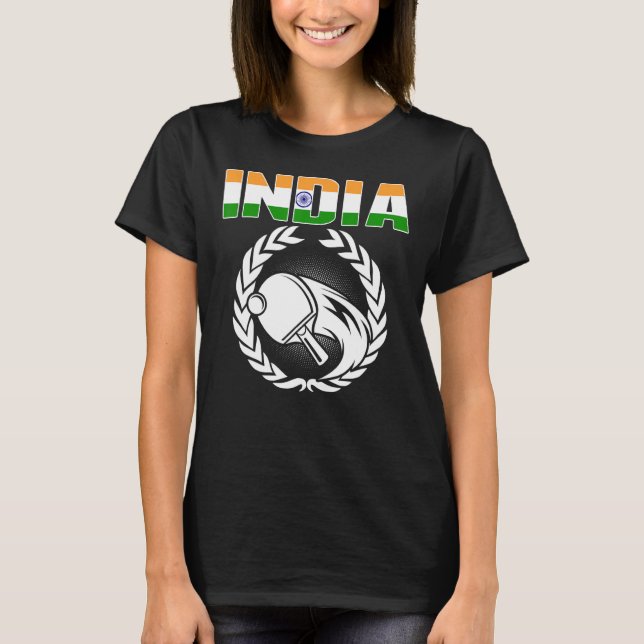 Indien Bord Tennis indisk Ping Pong Supporter Spo T Shirt (Framsida)