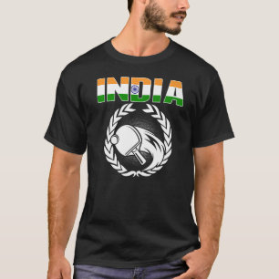 Indien Bord Tennis indisk Ping Pong Supporter Spo T Shirt