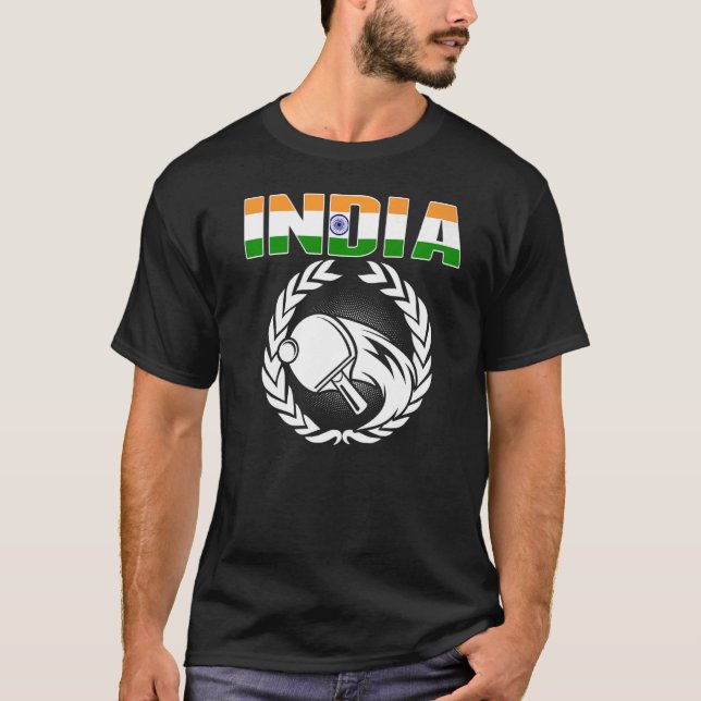 Indien Bord Tennis indisk Ping Pong Supporter Spo T Shirt (Framsida)