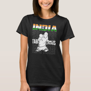 Indien Bord Tennis Support Indian Ping Pong Team T Shirt