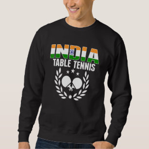Indien Bordtennis Indisk Ping Pong Supporter Sp Lång Ärmad Tröja