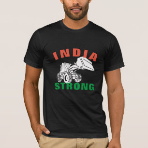 Indien Bulldozer Strong Patriotic Desi indiska Pri T Shirt