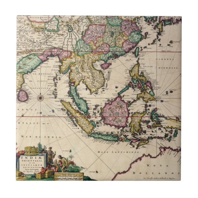 Indien & Ceylon till Australien Kakelplatta (Framsidan)