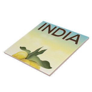 Indien Citron resa affisch Kakelplatta