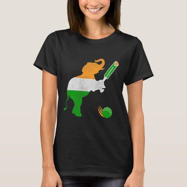 Indien Cricket 1  T Shirt (Framsida)