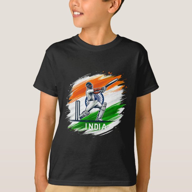 Indien Cricket 3  T Shirt (Framsida)
