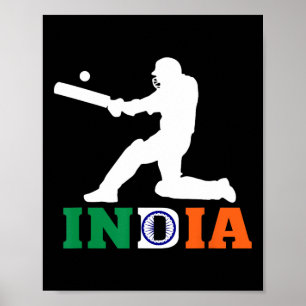 Indien Cricket Fan Jersey 2025 Indisk Cricket Poster