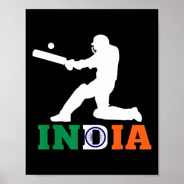 Indien Cricket Fan Jersey 2025 Indisk Cricket  Poster (Framsidan)