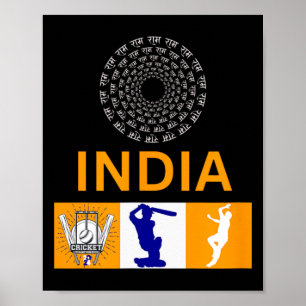 Indien Cricket Jersey Indien Cricket I Usa Poster