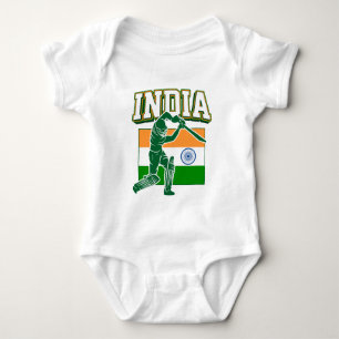 Indien Cricket med indisk Flagga Gift T Shirt