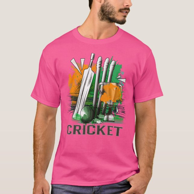 Indien Cricket Nationella Fans Lag Tröja (Framsida)