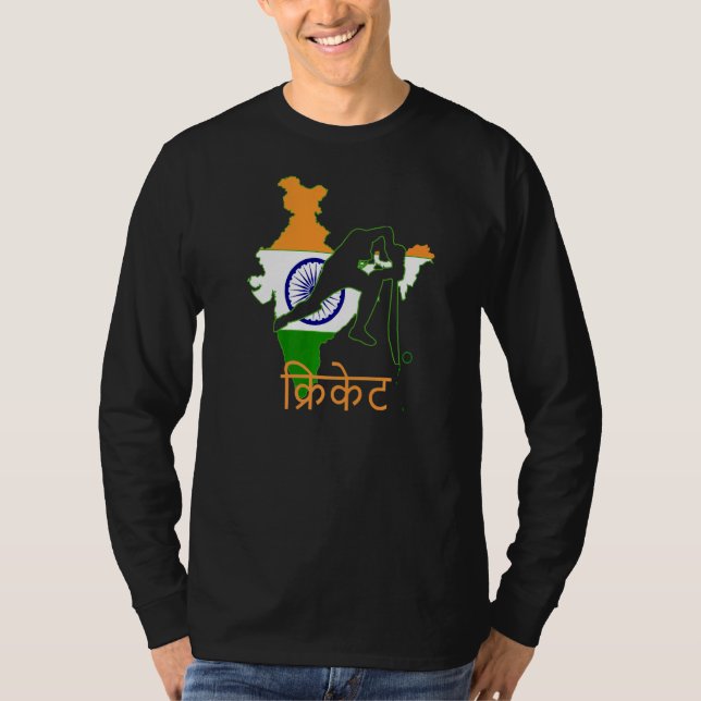 Indien Cricket Player Indian Flagga Punjabis Indig T Shirt (Framsida)