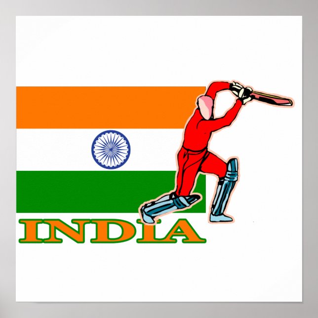 Indien Cricket Player Poster (Framsidan)