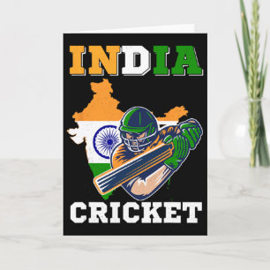 Indien Cricket Spelare Flagga Tröja Indiska Sporte Kort