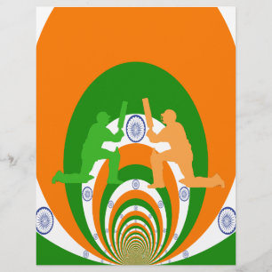 Indien Cricket Spirit: Abstrakt design