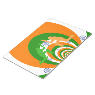 Indien Cricket Spirit: Abstrakt design Anteckningsblock