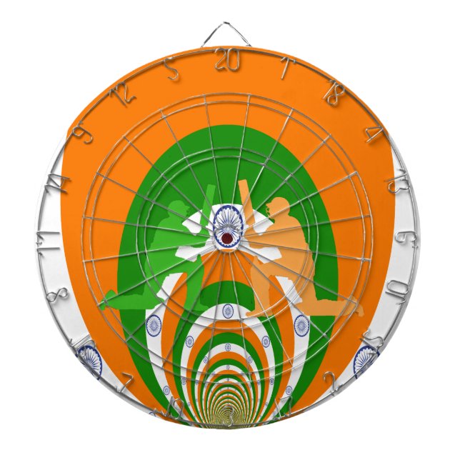Indien Cricket Spirit: Abstrakt design Piltavla (Framsidan)