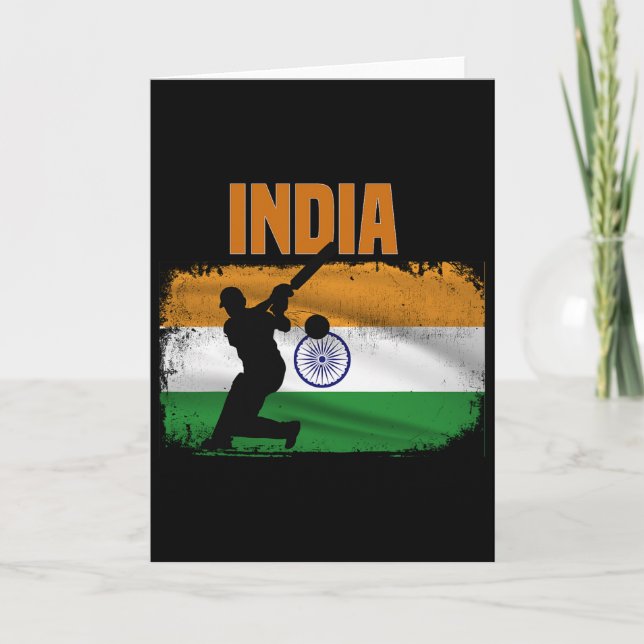 Indien Cricket Supportrar Indiens Cricket Fans Ind Kort (Framsida)
