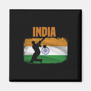 Indien Cricket Supportrar Indiens Cricket Fans Ind Magnet