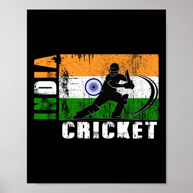 Indien Cricket Supportrar Indiens Cricket Fans Ind Poster (Framsidan)