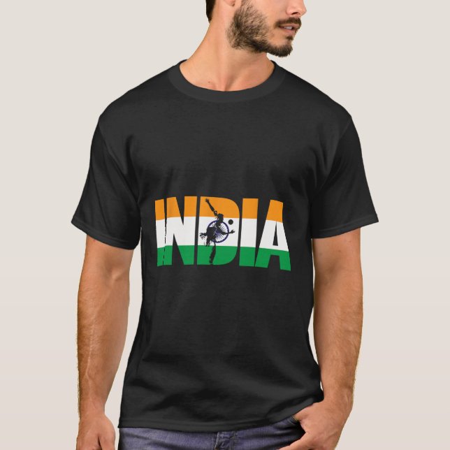 Indien Cricket Supportrar Tröja Jersey Indisk Cric (Framsida)