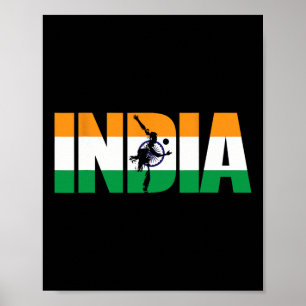 Indien Cricket Supportrar Tröja Jersey Indisk Cric Poster