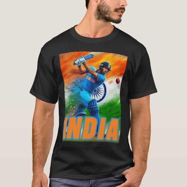 Indien cricket-supportrars tröja - Indisk cricket  (Framsida)