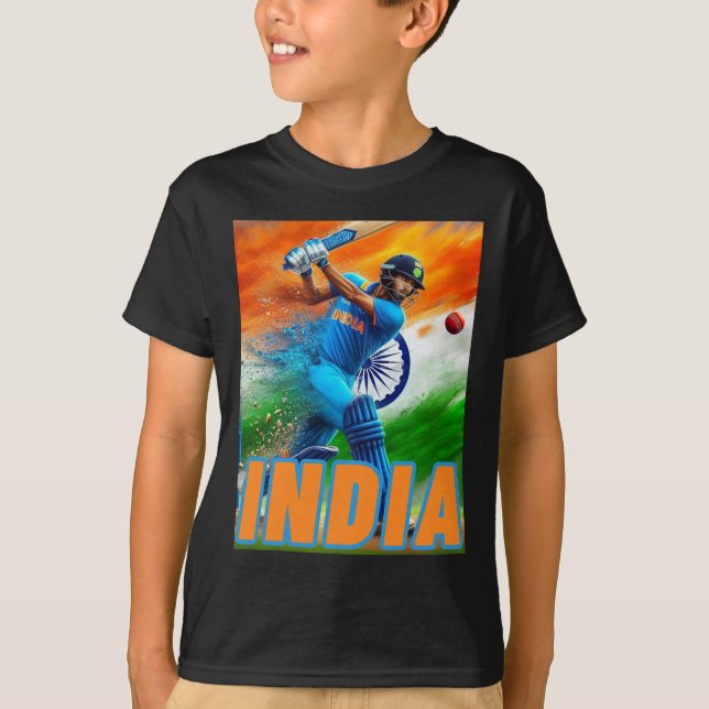 Indien cricket-supportrars tröja - indisk cricket  (Framsida)