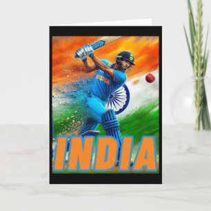 Indien cricket-supportrars tröja - Indisk cricket Kort