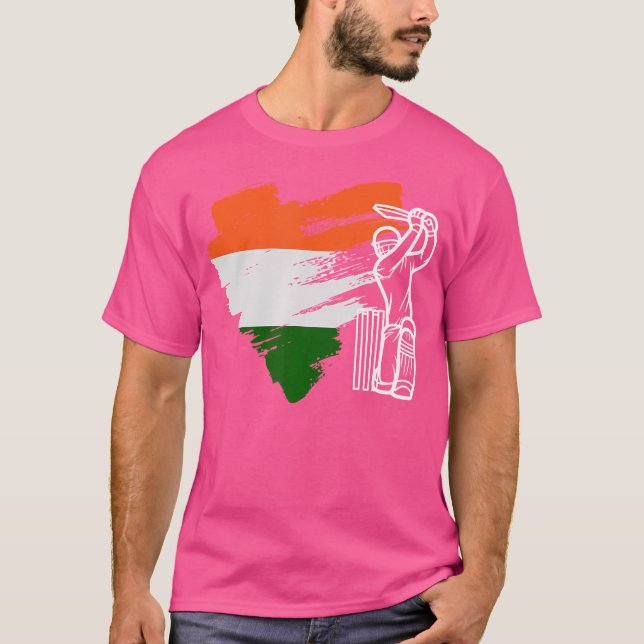 Indien Cricket T Shirt (Framsida)