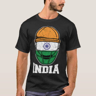 Indien Cricket T Shirt Indiens nationella fans trö
