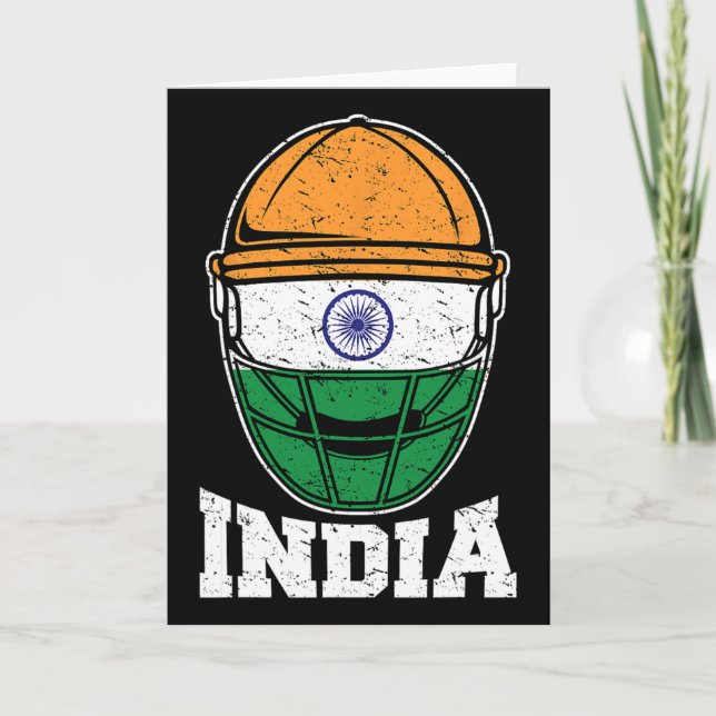 Indien Cricket T-Shirt Indiens nationella fans trö Kort (Framsida)