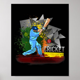 Indien Cricket T Shirt Nationella Fans Lag Jersey  Poster