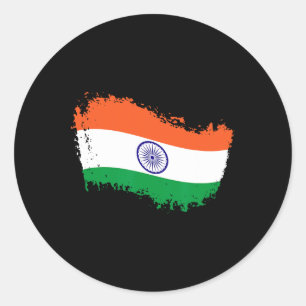 Indien Cricket tröja Indiens cricketflagga Indien Runt Klistermärke
