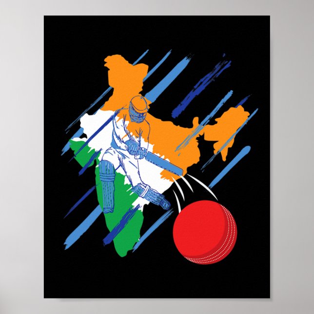 Indien cricketfantast eller spelare  poster (Framsidan)