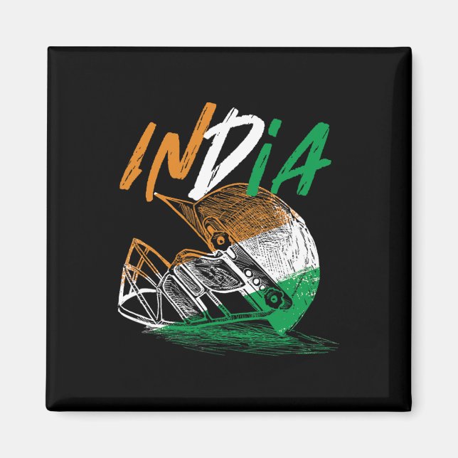 Indien cricketlag cricketspelare cricketspelare  magnet (Framsidan)