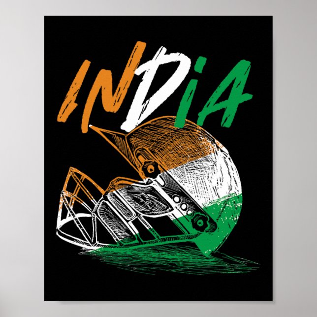 Indien cricketlag cricketspelare cricketspelare  poster (Framsidan)