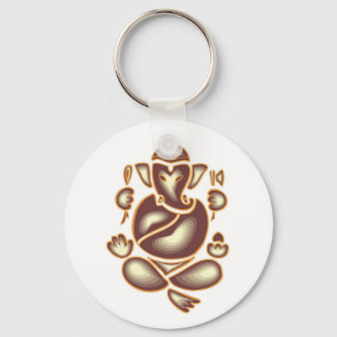 Indien elefantmeditation Keychain Nyckelring