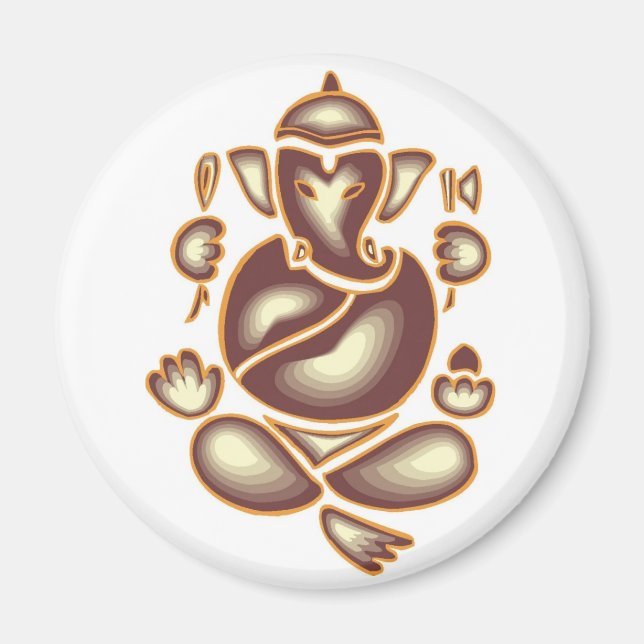 Indien Elephant Meditation Magnet (Framsidan)