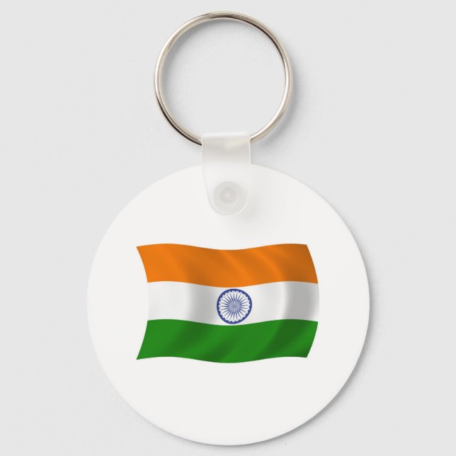 Indien Flagg Nyckelring (Framsida)