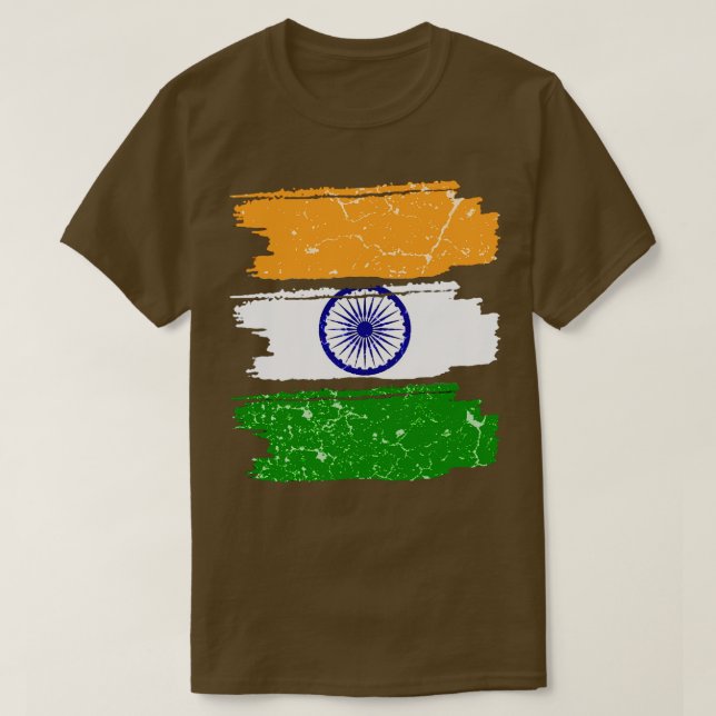 Indien, Flagga 1 T Shirt (Design framsida)
