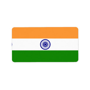 Indien-flagga Adressetikett