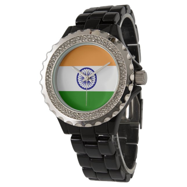 Indien-flagga Armbandsur (Vinklad)
