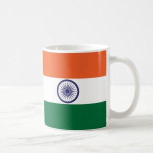 Indien Flagga Ceramic Mugg