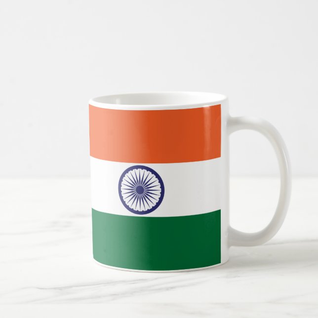 Indien Flagga Ceramic Mugg (Höger)