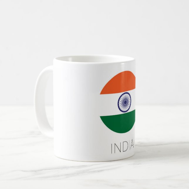 Indien Flagga Coffee Kopp (Framsida vänster)