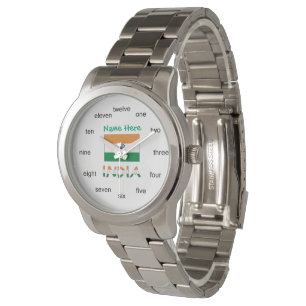 Indien Flagga Damernas Översized Silvertone Armbandsur