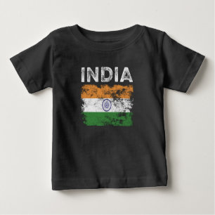 Indien Flagga Distress - Indiska Flagga T Shirt
